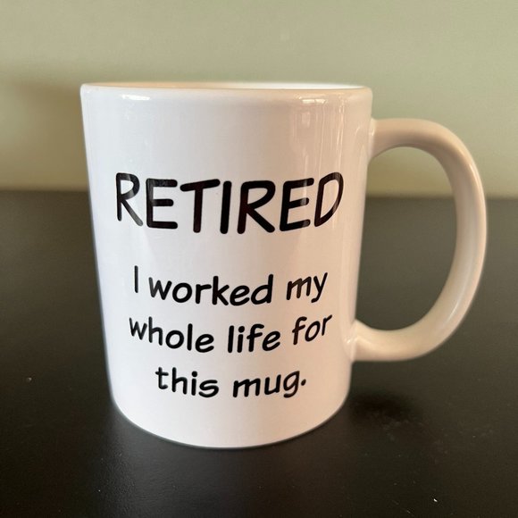 Set of 2 Retirement Novelty Gift Ceramic Coffee Tea Mugs - Picture 2 of 9